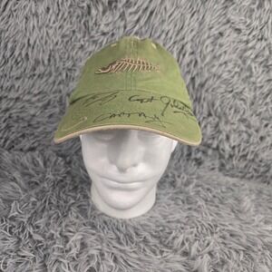 Get Reel Get Fish Baseball Cap Mens OSFM Green Signed‎ Capt Jonathan & Andy Hat